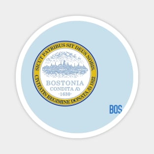 The city flag of Boston Magnet